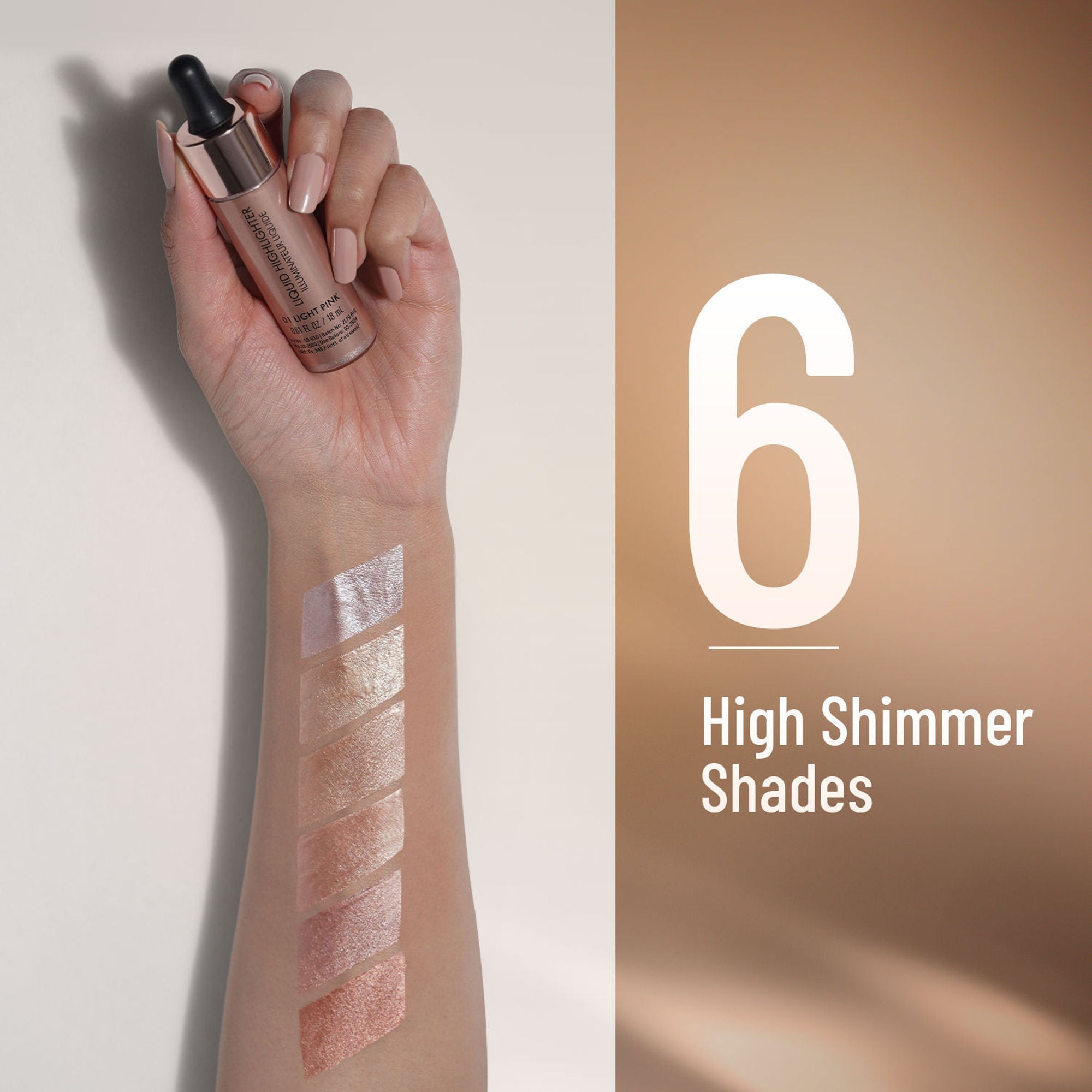 Swiss Beauty Drop and Glow Liquid Highlighter , Shimmer Shine , Dewy Finish - 02 Gold | Grocsy