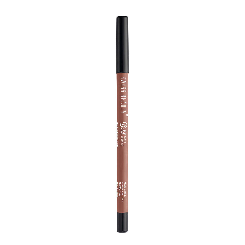 Swiss Beauty Bold Matt Lip Liner Pencil, Long-lasting , Matte Finish , Non-Drying - 3 Choco Nude | Grocsy