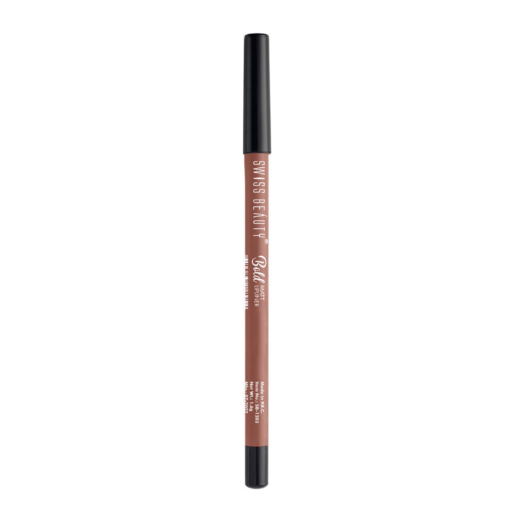 Swiss Beauty Bold Matt Lip Liner Pencil, Long-lasting , Matte Finish , Non-Drying - 3 Choco Nude | Grocsy