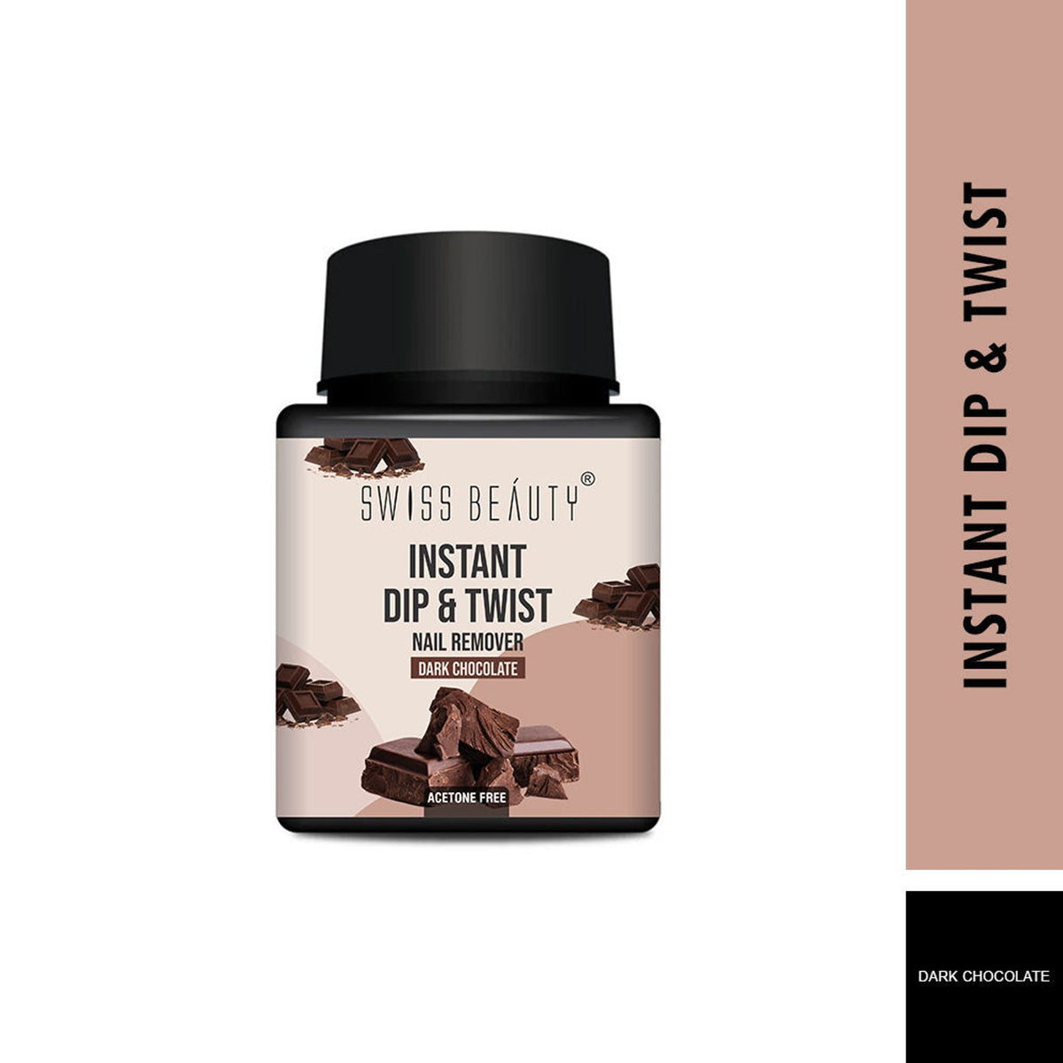 Swiss Beauty Instant Dip & Twist Nail Paint Remover - Dark Chocolate | Grocsy