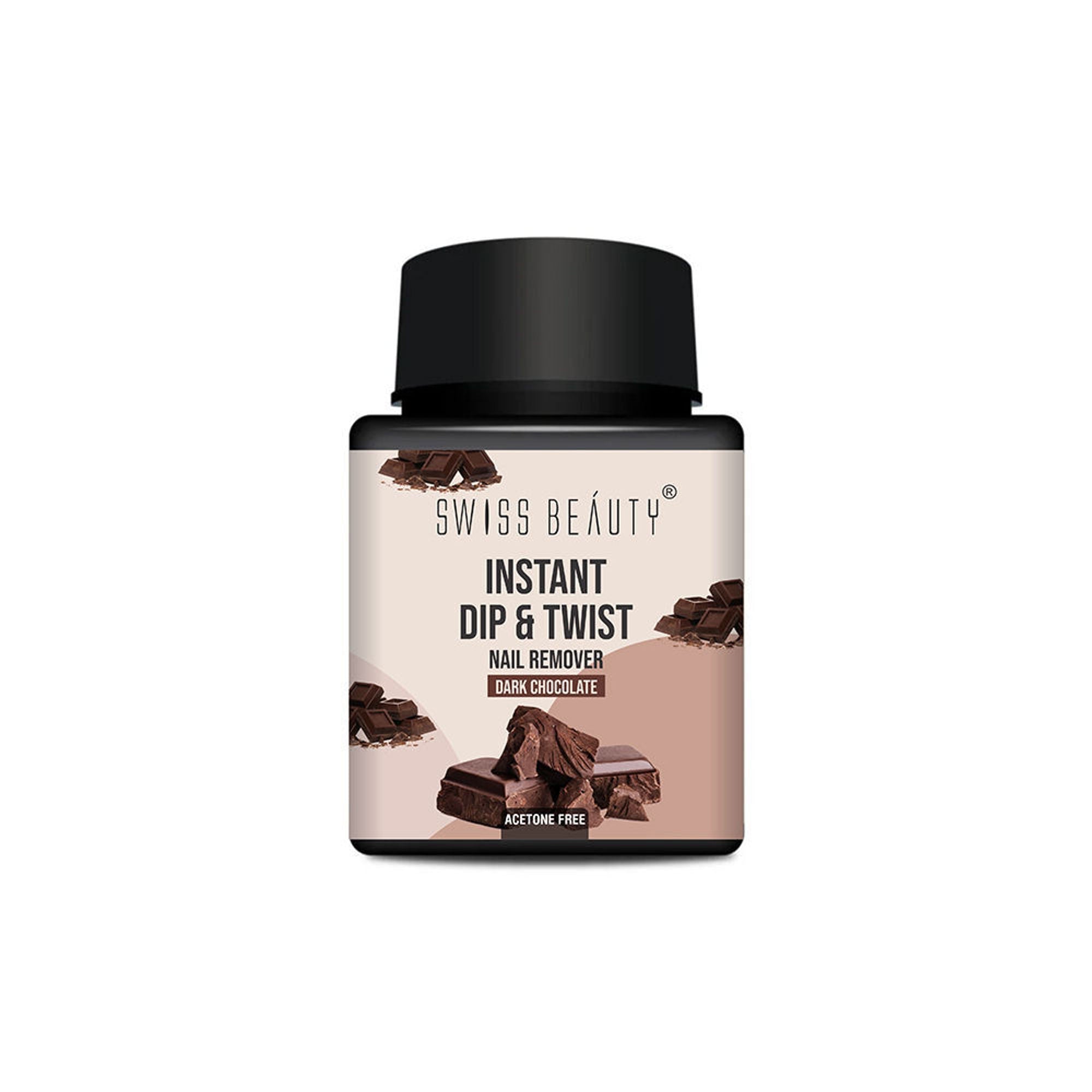 Swiss Beauty Instant Dip & Twist Nail Paint Remover - Dark Chocolate | Grocsy