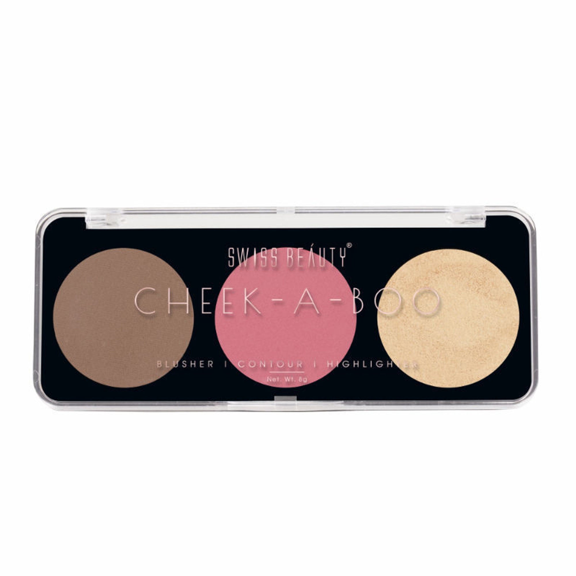 Swiss Beauty Cheek-A-Boo 3 In One Blushe Contour And Highlighter - 3 | Grocsy