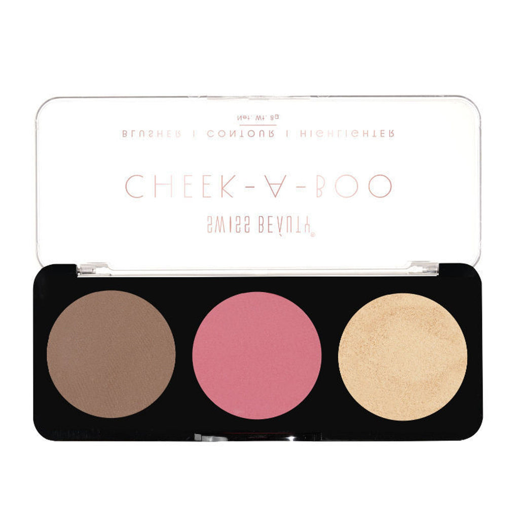 Swiss Beauty Cheek-A-Boo 3 In One Blushe Contour And Highlighter - 3 | Grocsy