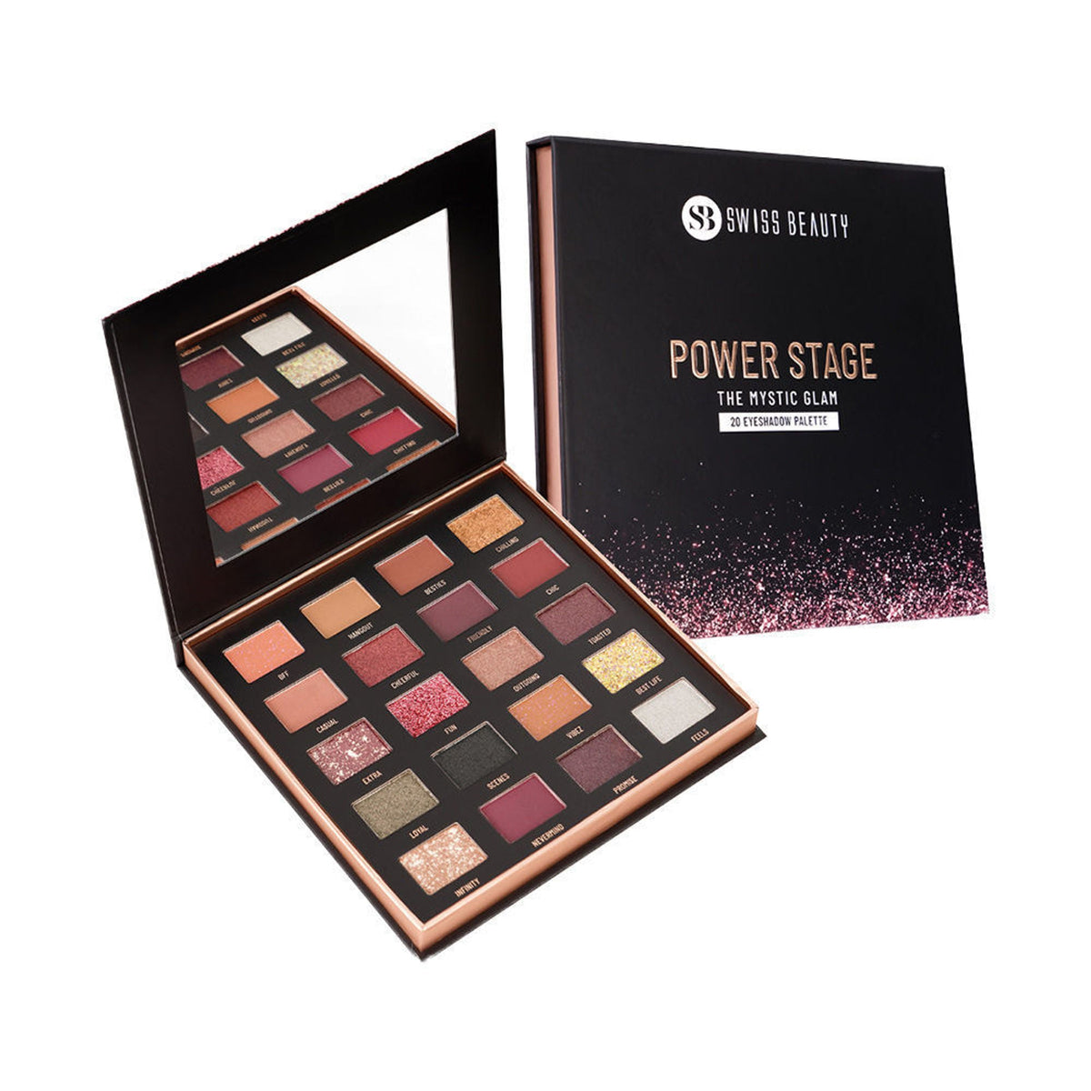 Swiss Beauty Power Stage Eyeshadow Palette - 01 Mystic Glam | Grocsy