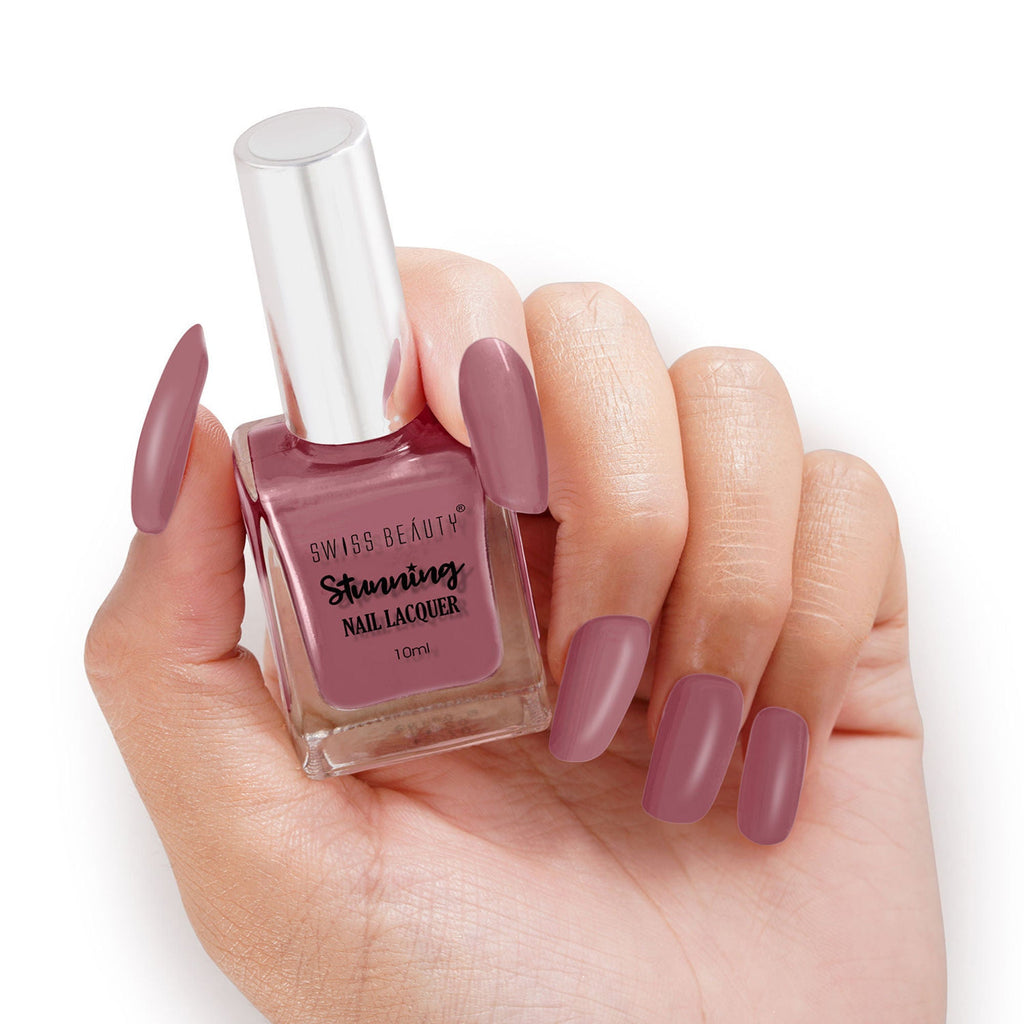 Swiss Beauty Stunning Nail Lacquer - 78 Deep Mauve | Grocsy