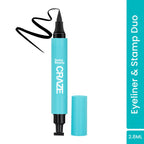 Swiss Beauty CRAZE Eyeliner and Stamp Duo Wing Eyeliner Stamp and Pen Waterproof Formula - Black | Grocsy