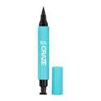 Swiss Beauty CRAZE Eyeliner and Stamp Duo Wing Eyeliner Stamp and Pen Waterproof Formula - Black | Grocsy