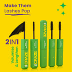 Swiss Beauty CRAZE Duo Mascara Volumizes and Lengthens Lashes With Non- Flaking Finish - Black | Grocsy