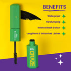 Swiss Beauty CRAZE Duo Mascara Volumizes and Lengthens Lashes With Non- Flaking Finish - Black | Grocsy