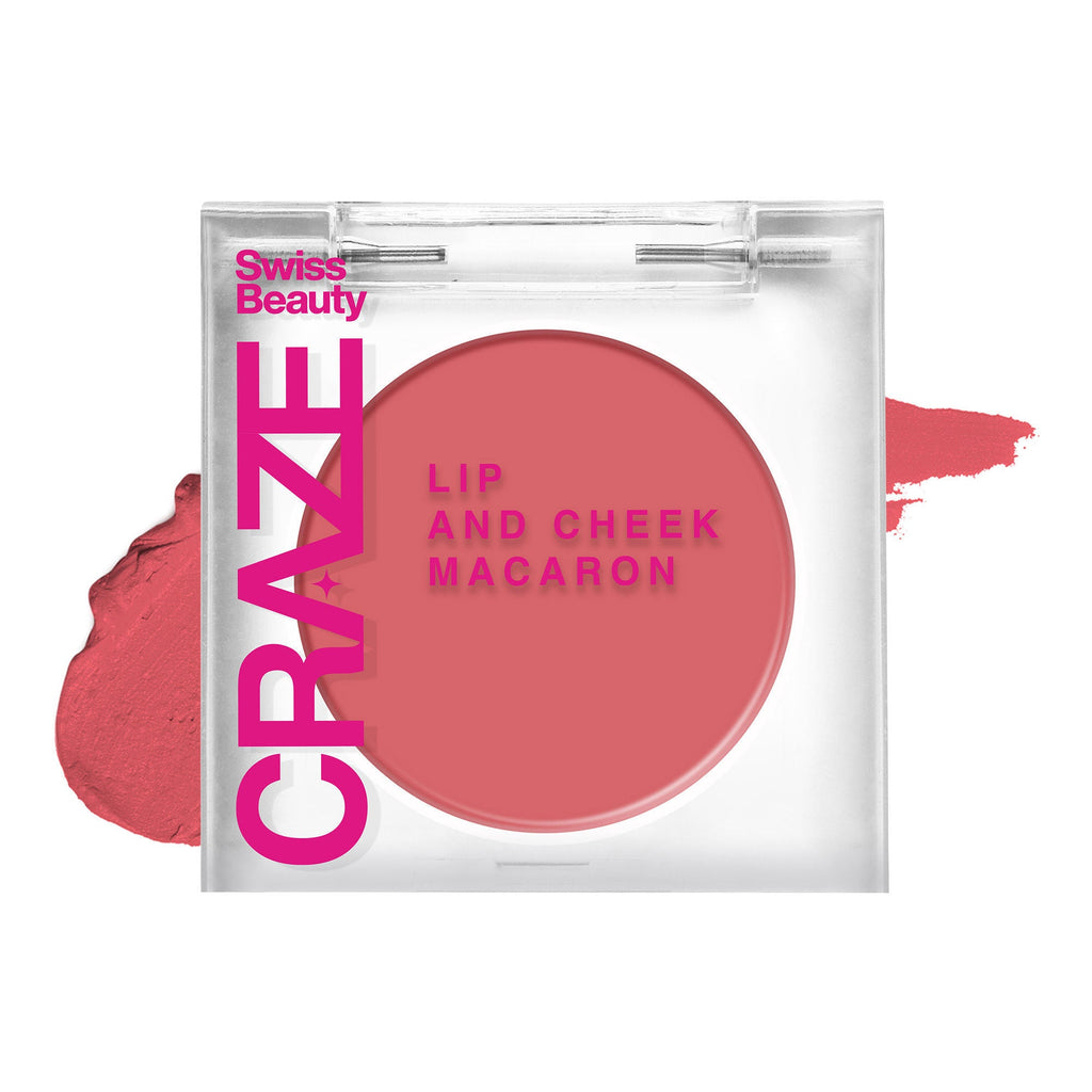 Swiss Beauty CRAZE Lip & Cheek Macaron With Vitamin E And Olive Oil - 03 Apple Pie | Grocsy