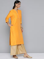 HERE&NOW Yoke Design Gotta Patti Detail Kurta | Grocsy