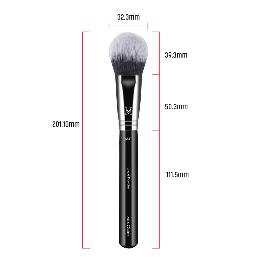 Miss Claire M41 - Large Powder Brush - Chrome | Grocsy