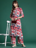 Indo Era Ethnic Motifs Printed Kurta with Palazzos | Grocsy