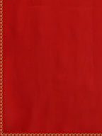 Sangria Red Silk Blend Embroidered Saree | Grocsy