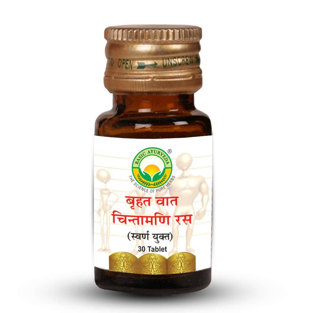Basic Ayurveda Brihat Vat Chintamani Ras (With Gold) Tablets | Grocsy