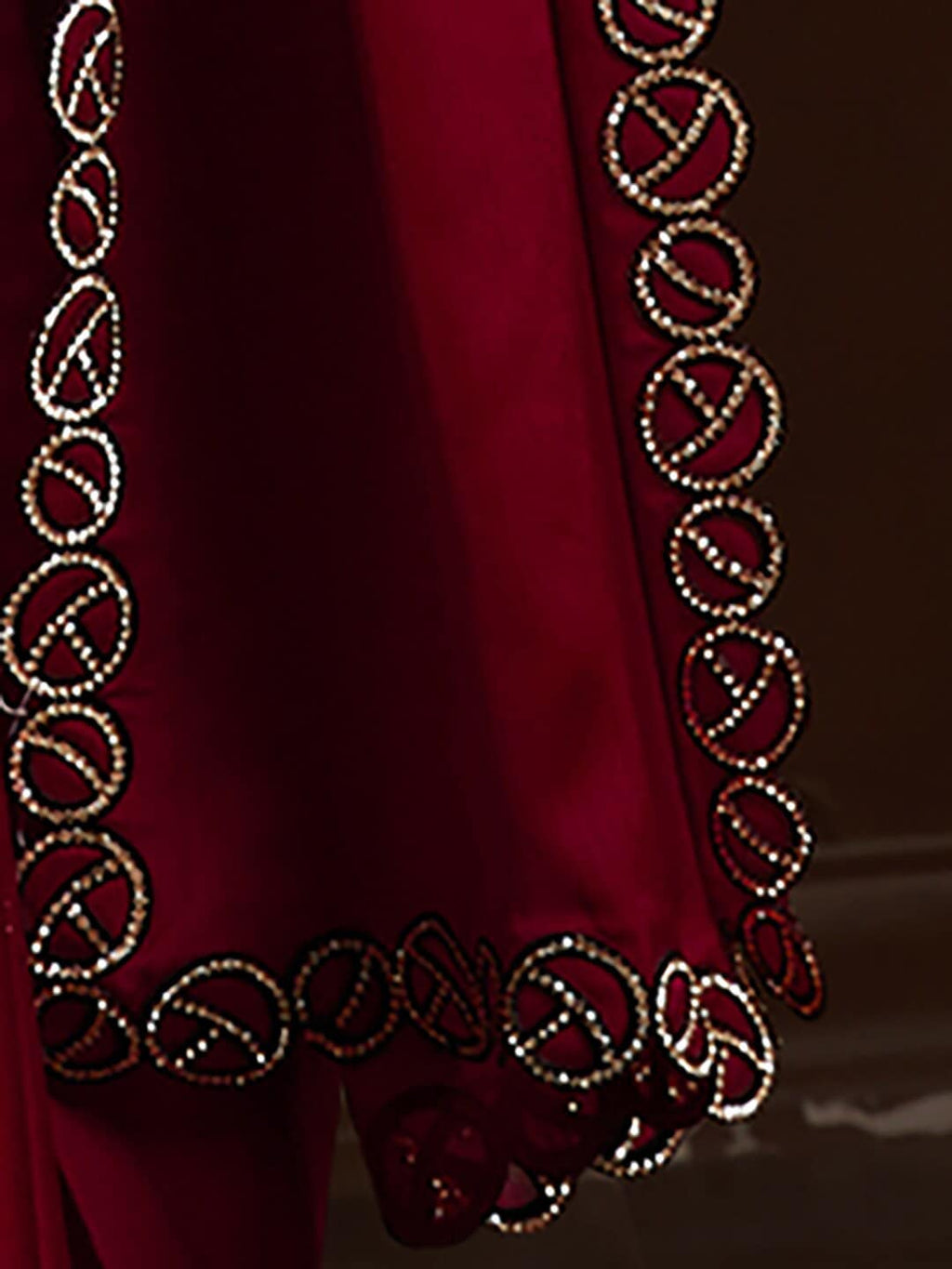 Saree Mall Embellished Border Pure Chiffon Sarees | Grocsy