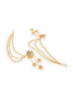 Shining Diva Gold-Polished Taselled Classic Jhumkas | Grocsy