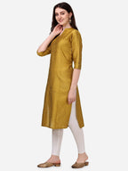 HERE&NOW Geometric Printed Mandarin Collar Dobby Art Silk Kurta | Grocsy