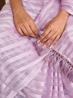 Tikhi Imli Striped Woven Design Saree | Grocsy