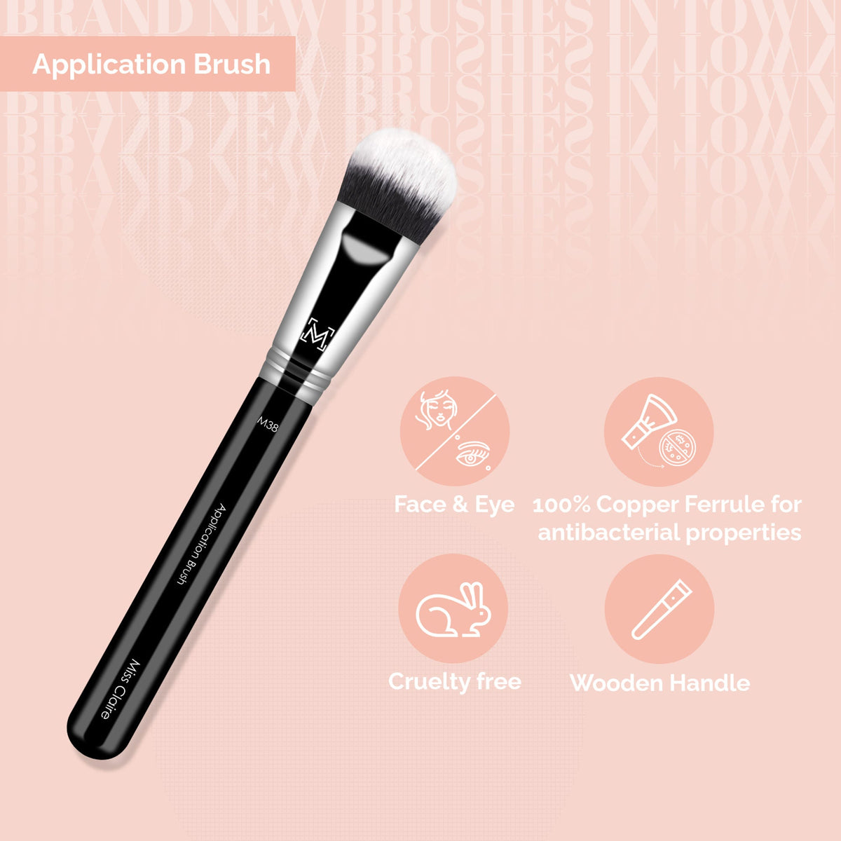 Miss Claire M38 - Application Brush - Chrome | Grocsy