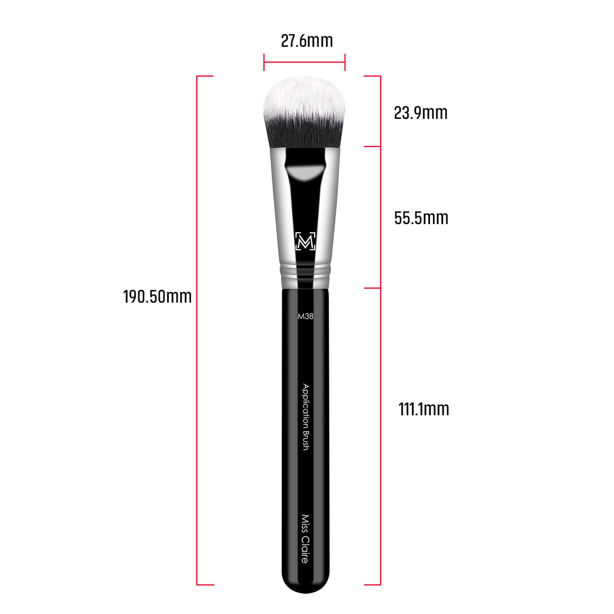 Miss Claire M38 - Application Brush - Chrome | Grocsy