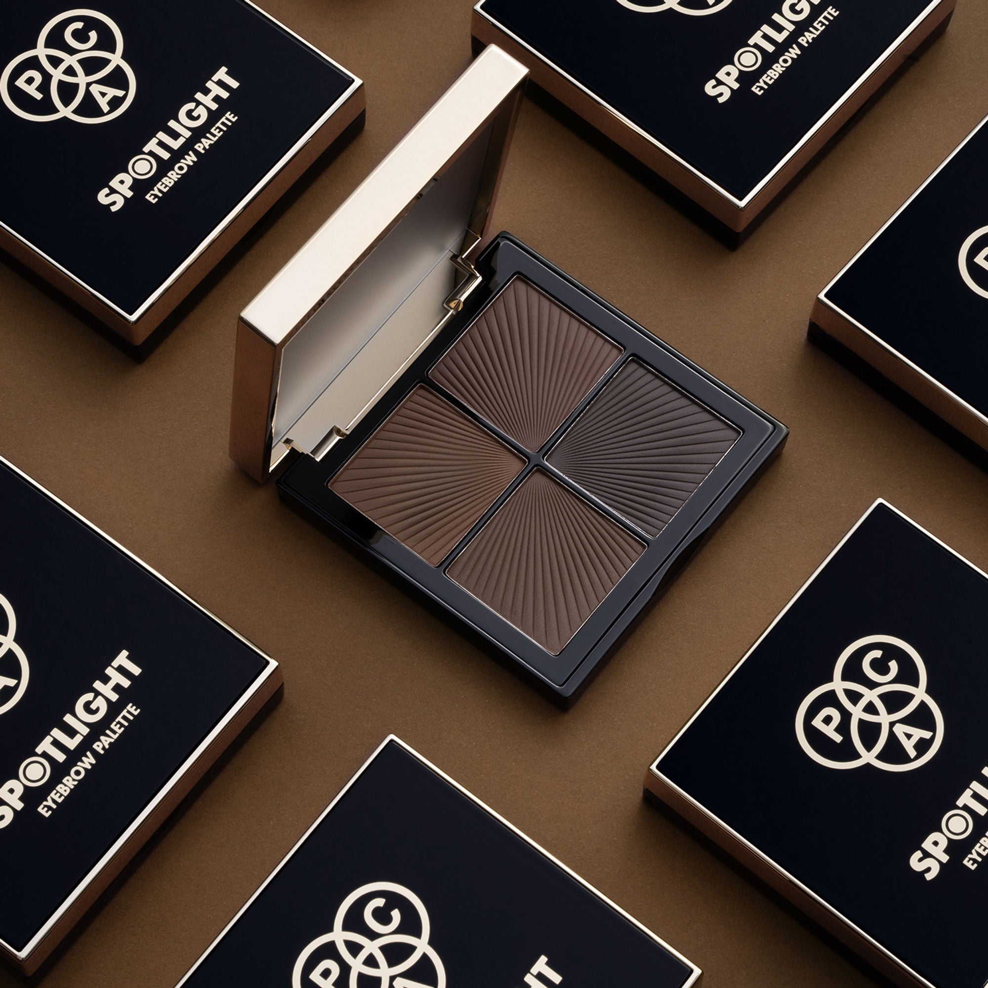 PAC Studio Spotlight Eyebrow Palette X4 - Longlasting Micro Fine Powder Formula, Pigmented Natural Shades | Grocsy