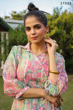 Women's Casual Fashionable Multi Mull Cotton co-ord set - Anya | Grocsy