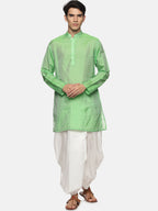 Sethukrishna Men Green Printed Kurta with Patiala | Grocsy