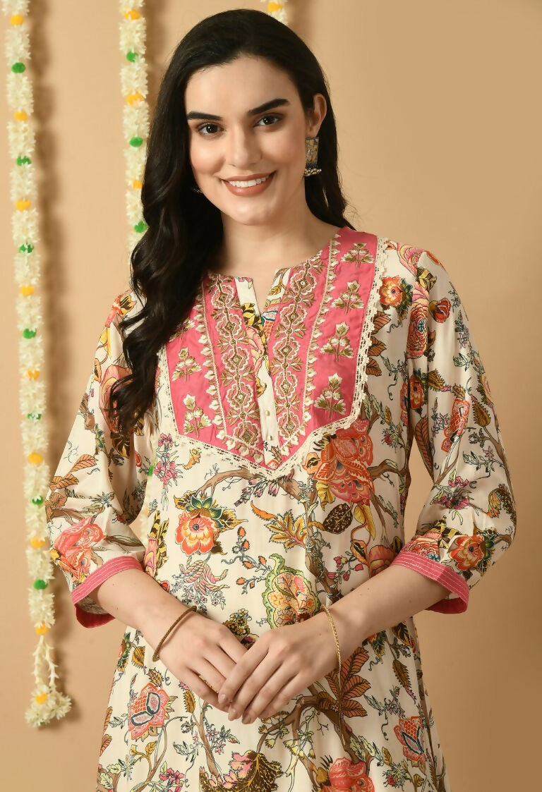 Joban Fashion White Maslin Kurta Set | Grocsy