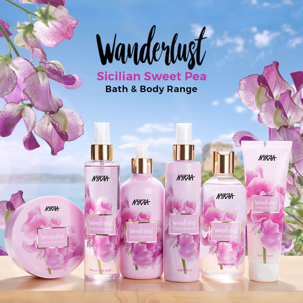 Wanderlust Shower Gels - Sicilian Sweet Pea | Grocsy