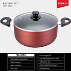 Nonstick Coated Aluminium Biriyani Pot (8 Litre,30 cm) | Grocsy