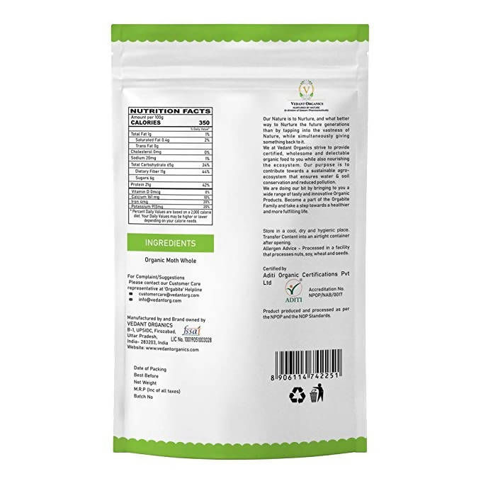 Orgabite Organic Moth Whole | Grocsy