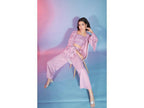 Pink Georgette Sequence With Thread Designer Co-Ord Set - Flory | Grocsy