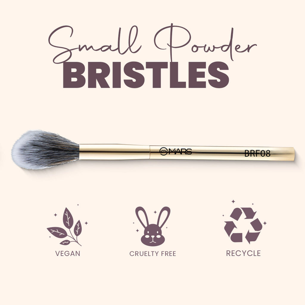 MARS Cosmetics Artist's Arsenal Professional Small Powder Golden Brush BRF-08 | Grocsy