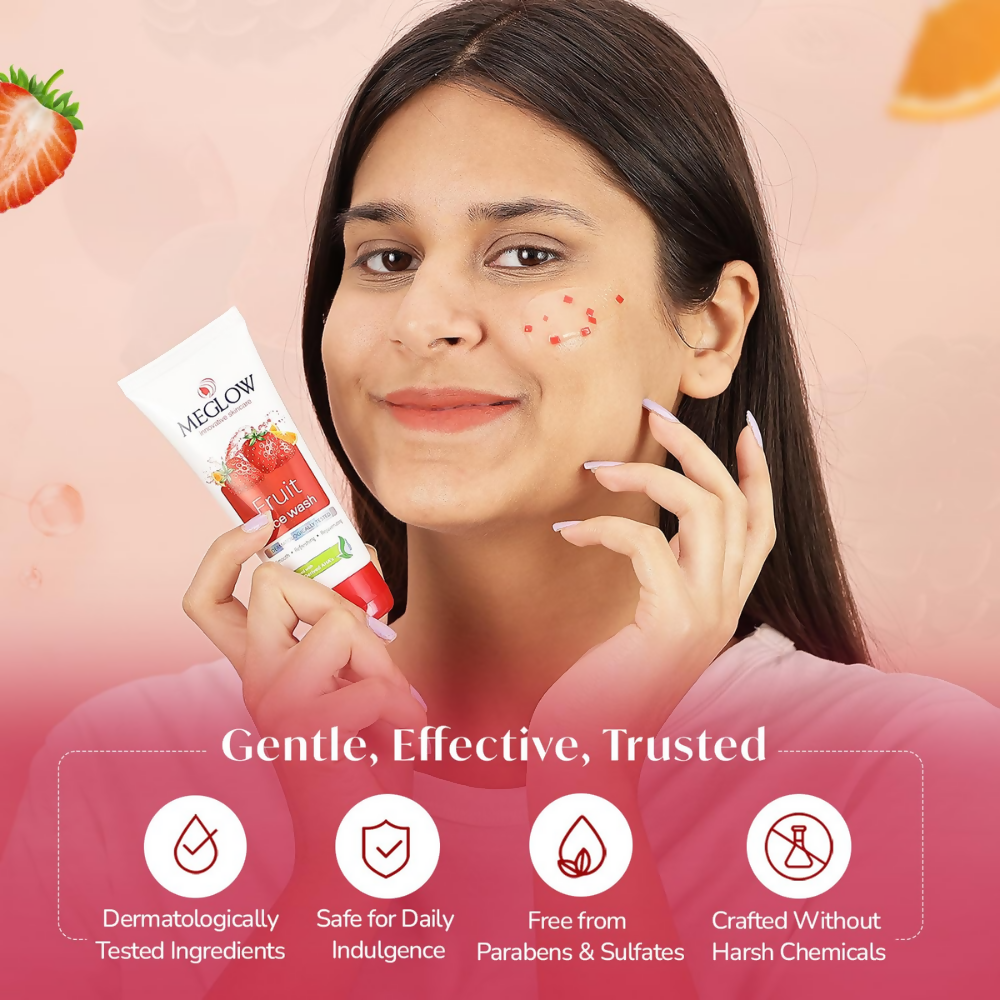 Meglow Fruit Face Wash | Grocsy