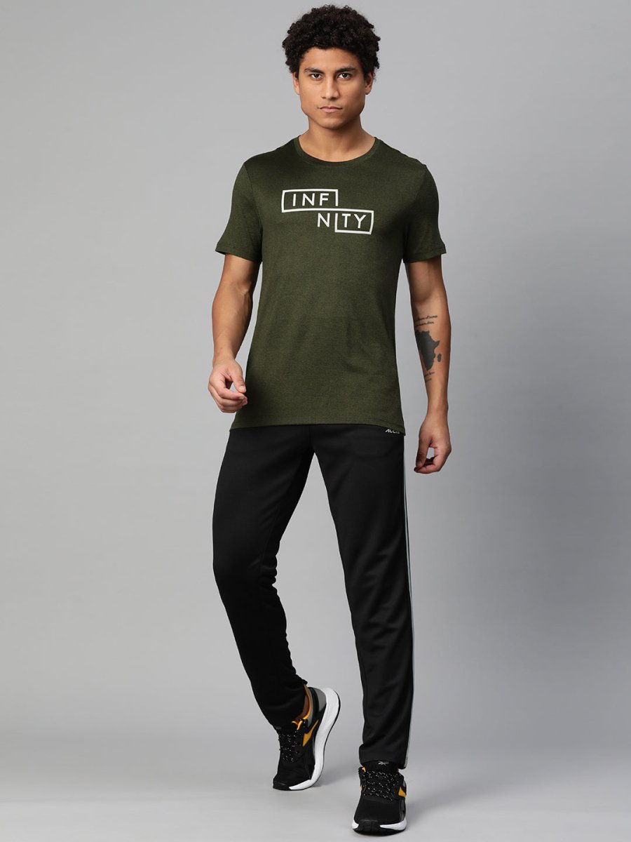 Alcis Typography Printed Anti Static Slim Fit T-shirt | Grocsy