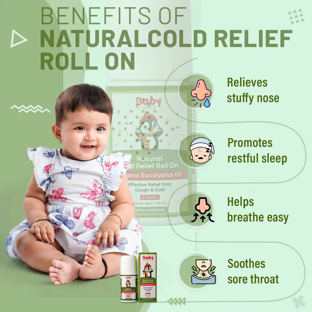 Babyorgano Hing Roll On and Natural Cold Relief Roll On Combo | Grocsy