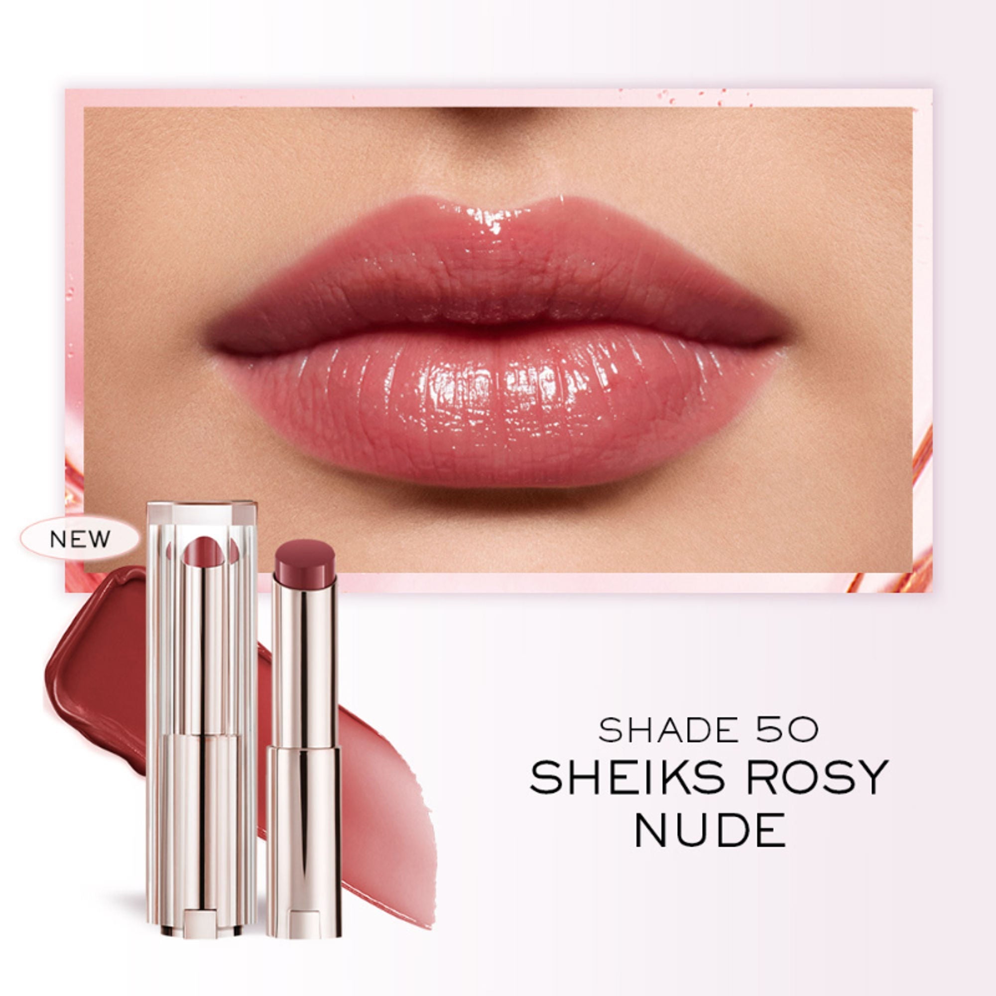 Lancome Lip Idole Butterglow Hydrating Lip Balm - 50 Sheiks Rosy Nude | Grocsy