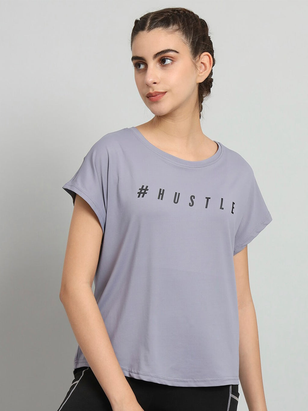 MKH Typography Printed Relaxed Fit Dri-Fit T-shirt | Grocsy