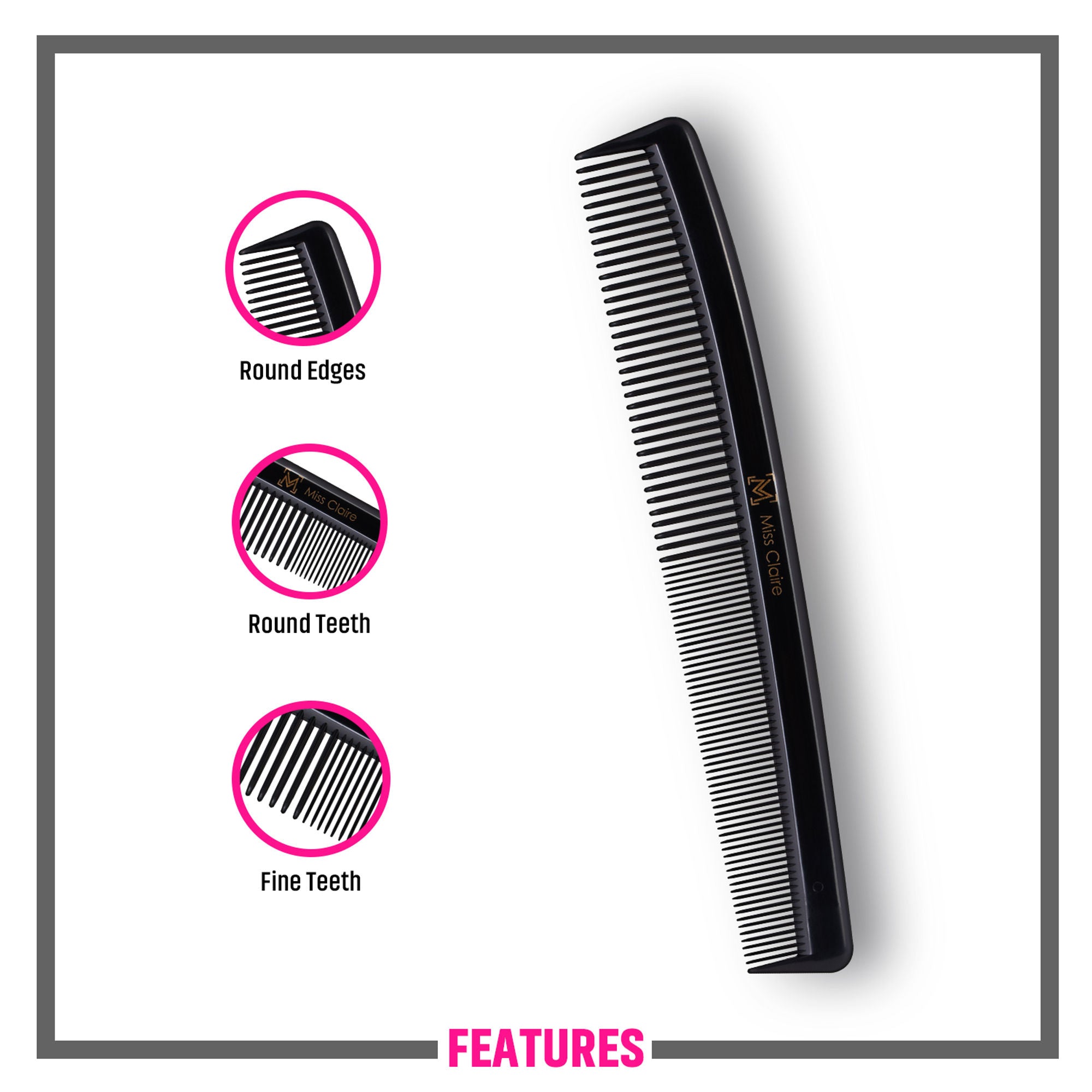 Miss Claire 256 Hair Comb - Black | Grocsy