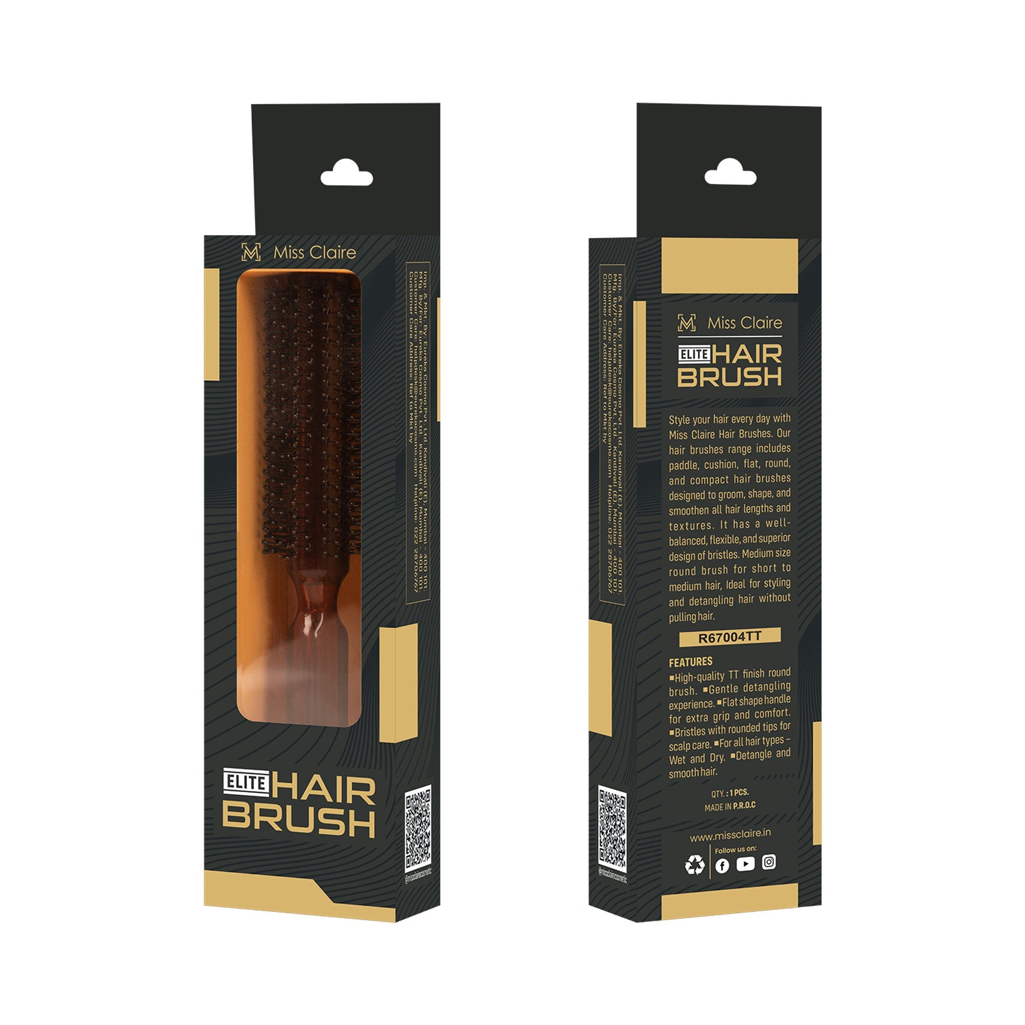 Miss Claire R67004Tt Round Hair Brush | Grocsy