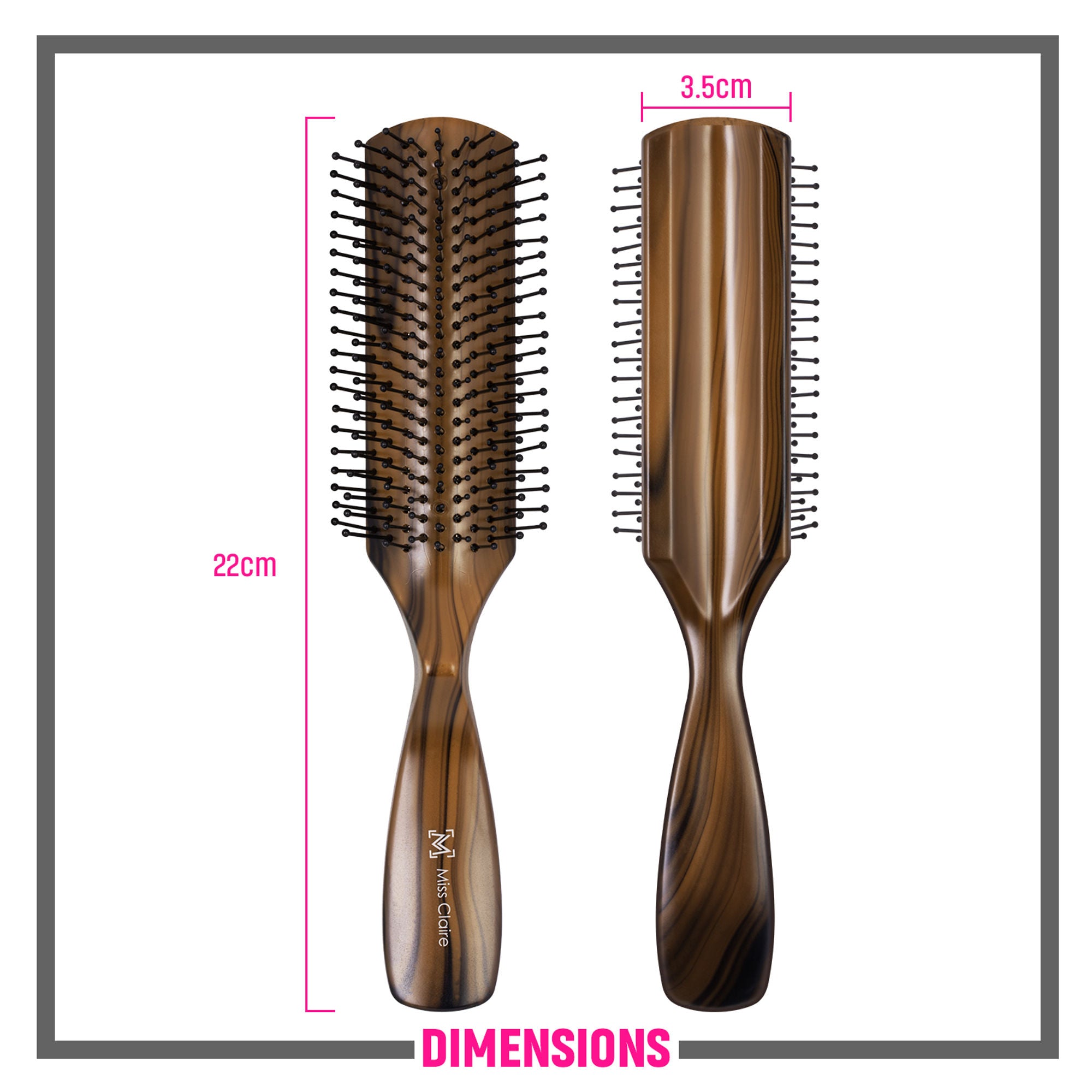 Miss Claire V1800F Flat Hair Brush | Grocsy