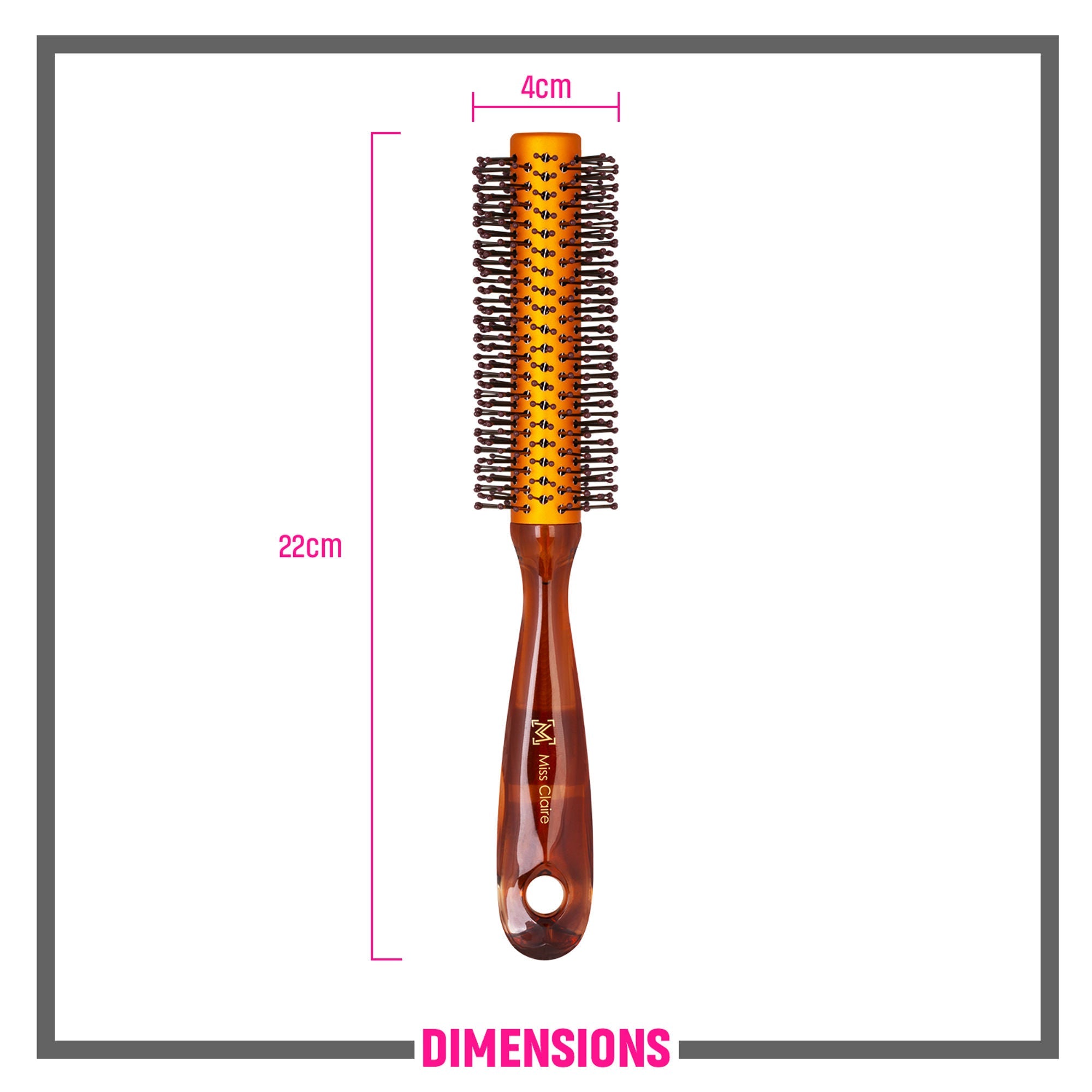 Miss Claire R67003Tta Round Hair Brush | Grocsy