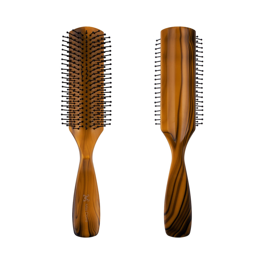 Miss Claire V1800F Flat Hair Brush - Brown | Grocsy