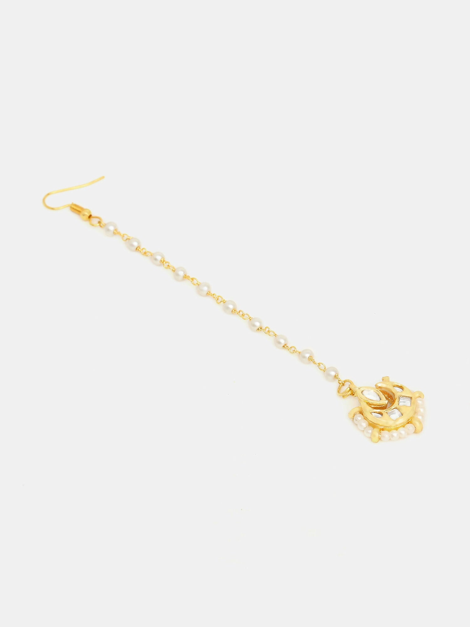 Ruby Raang Kundan Maang Tikka With Earrings | Grocsy