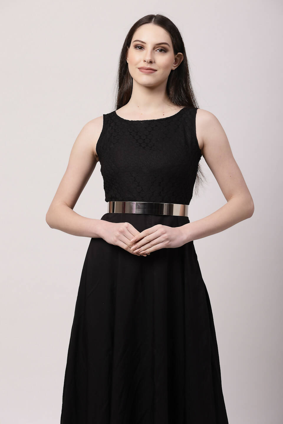 NVR Women Circular Silver Plated Adjustable Broad Belt | Grocsy