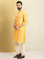 House of Pataudi Jashn Sequinned Embroidered Straight Kurta | Grocsy