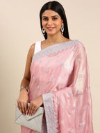 kasee Ethnic Motifs Zari Pure Chiffon Saree | Grocsy