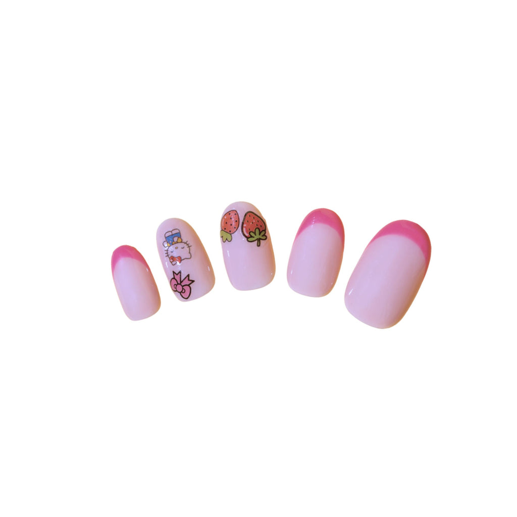 SOEZI Berry Kawaii Reusable Press On Nails - Application Kit | Grocsy