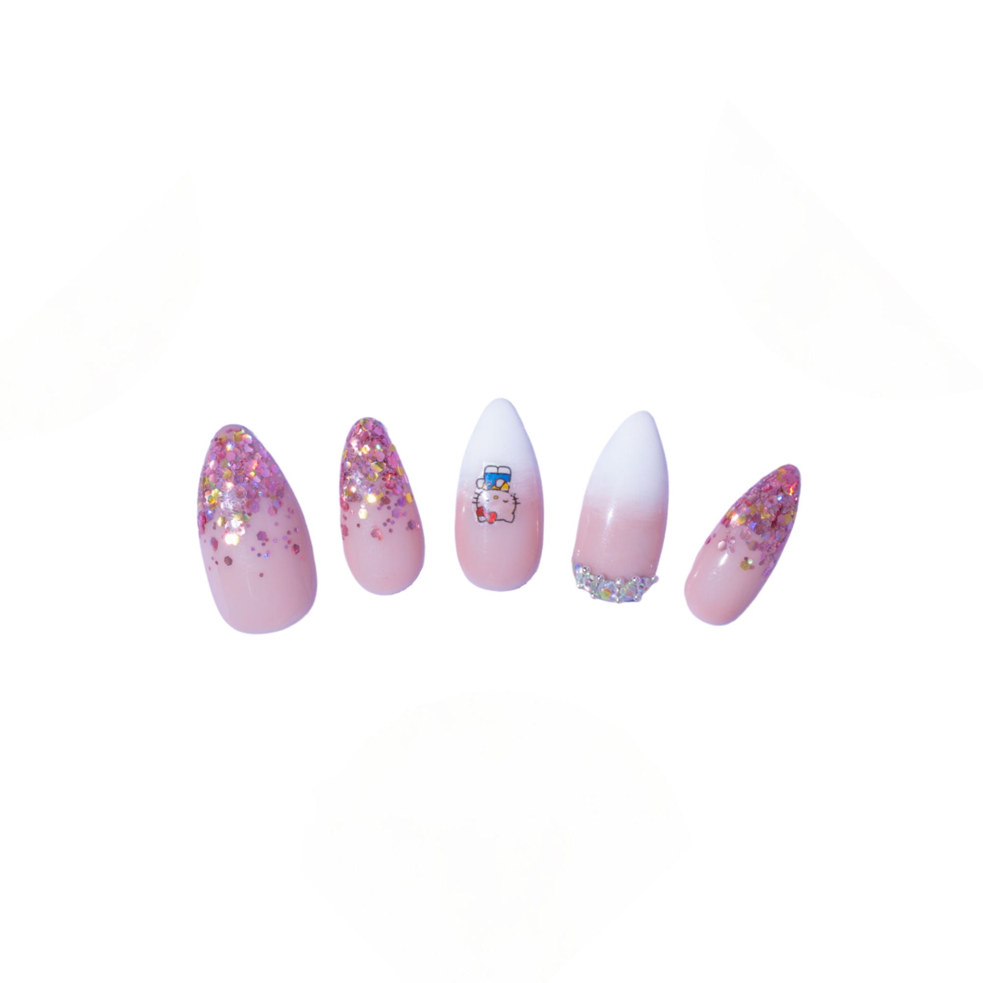 SOEZI Hello Princess Reusable Press On Nail - Ready To Wear Kit | Grocsy